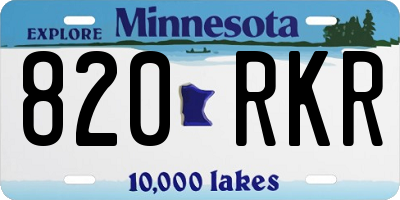 MN license plate 820RKR