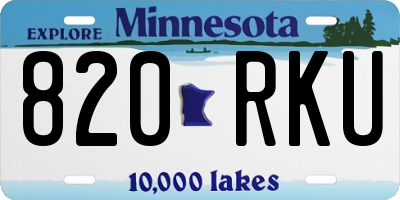 MN license plate 820RKU