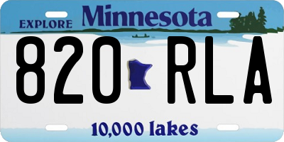 MN license plate 820RLA
