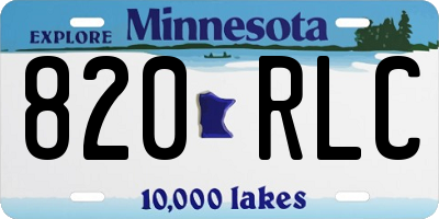 MN license plate 820RLC