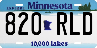 MN license plate 820RLD
