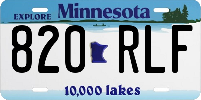MN license plate 820RLF