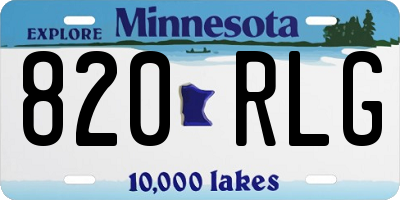 MN license plate 820RLG