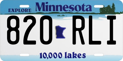 MN license plate 820RLI
