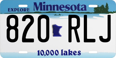 MN license plate 820RLJ