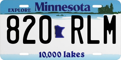 MN license plate 820RLM