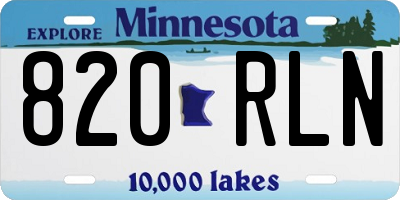 MN license plate 820RLN