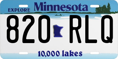 MN license plate 820RLQ