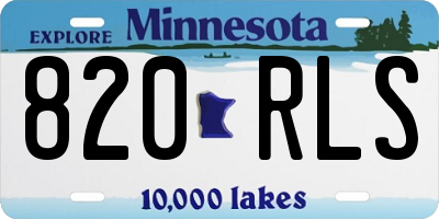 MN license plate 820RLS
