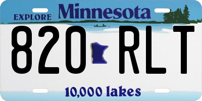 MN license plate 820RLT