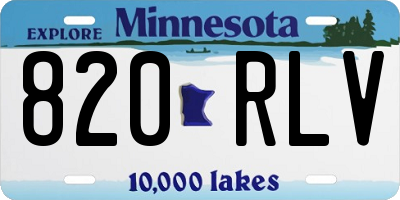 MN license plate 820RLV