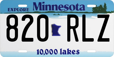 MN license plate 820RLZ