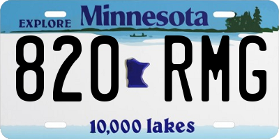 MN license plate 820RMG