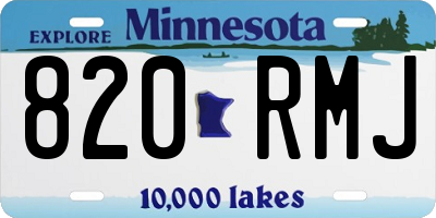 MN license plate 820RMJ