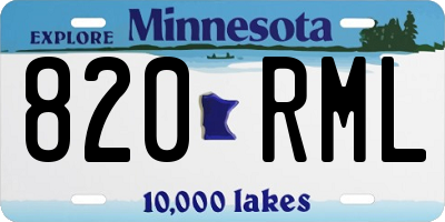 MN license plate 820RML
