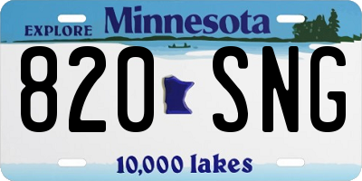 MN license plate 820SNG