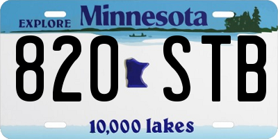 MN license plate 820STB