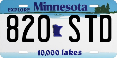 MN license plate 820STD