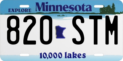MN license plate 820STM