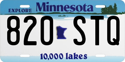 MN license plate 820STQ