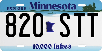 MN license plate 820STT