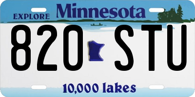 MN license plate 820STU