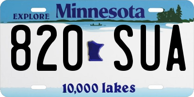 MN license plate 820SUA