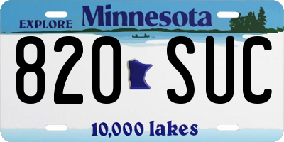 MN license plate 820SUC
