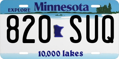 MN license plate 820SUQ