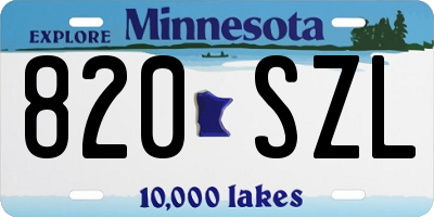 MN license plate 820SZL