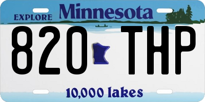 MN license plate 820THP