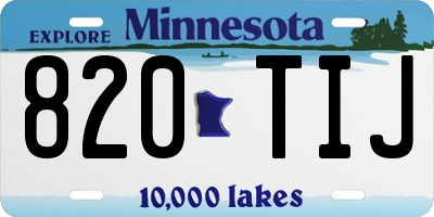 MN license plate 820TIJ