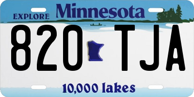 MN license plate 820TJA