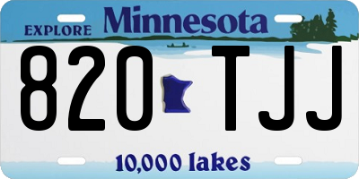 MN license plate 820TJJ