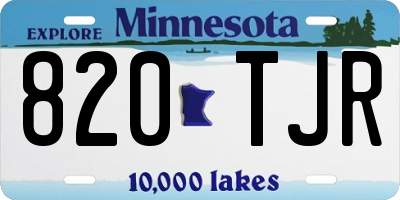 MN license plate 820TJR