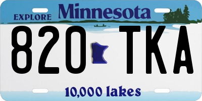 MN license plate 820TKA