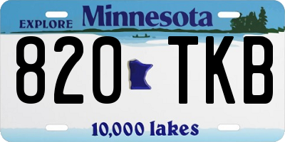 MN license plate 820TKB
