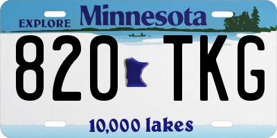 MN license plate 820TKG