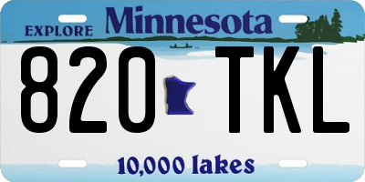 MN license plate 820TKL