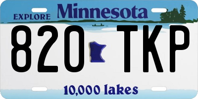 MN license plate 820TKP