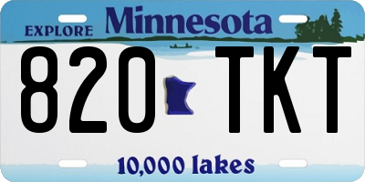 MN license plate 820TKT