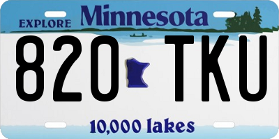 MN license plate 820TKU