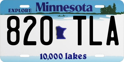 MN license plate 820TLA