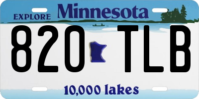 MN license plate 820TLB