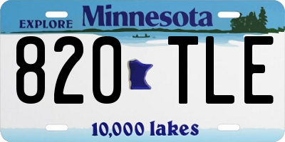 MN license plate 820TLE