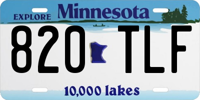MN license plate 820TLF