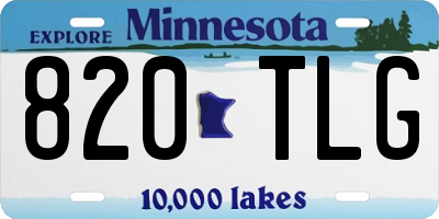 MN license plate 820TLG