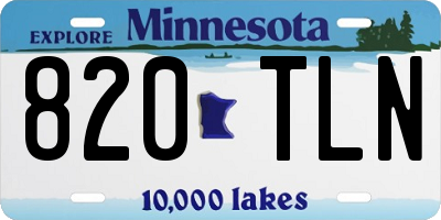 MN license plate 820TLN