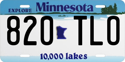 MN license plate 820TLO