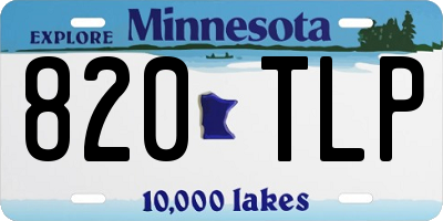 MN license plate 820TLP